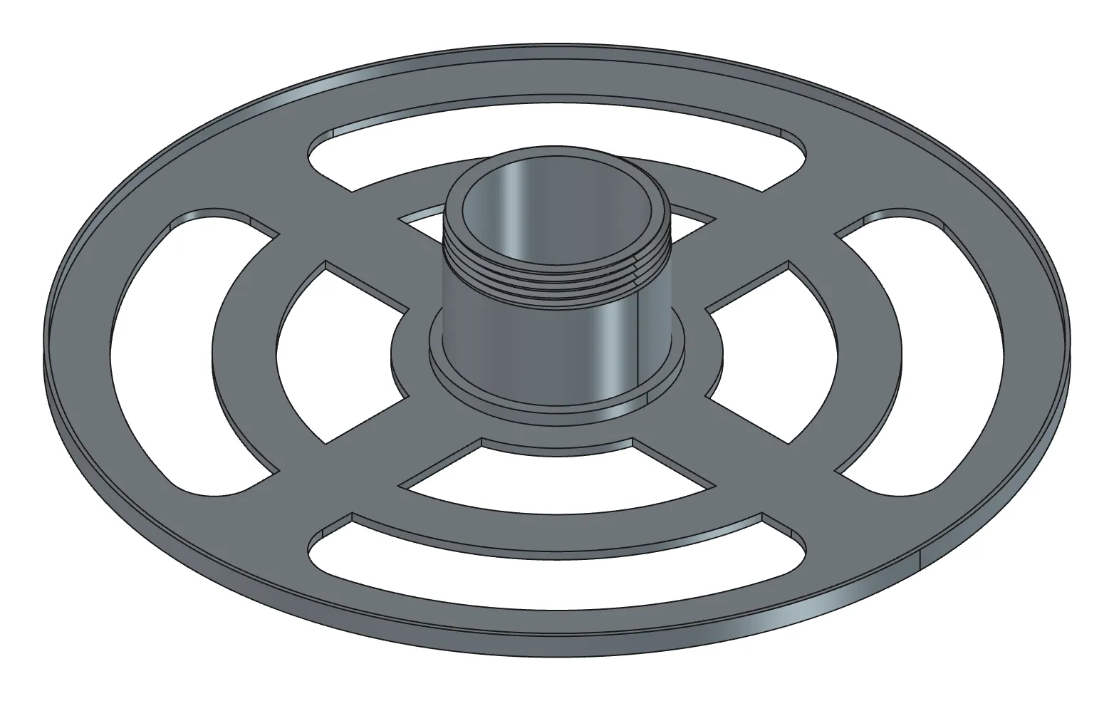 Finished: the spool guide redrawn